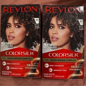 Revlon Colorsilk Medium Golden Brown Hair Color lot of 2